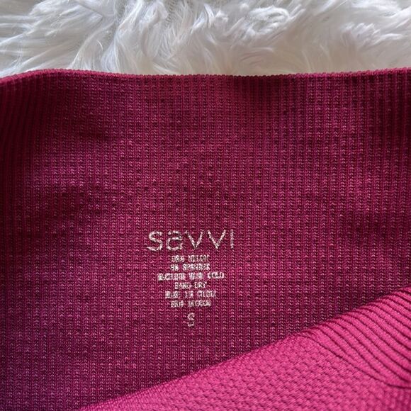 Savvi Seamless High Waist Legging In Cranberry - Picture 4 of 8